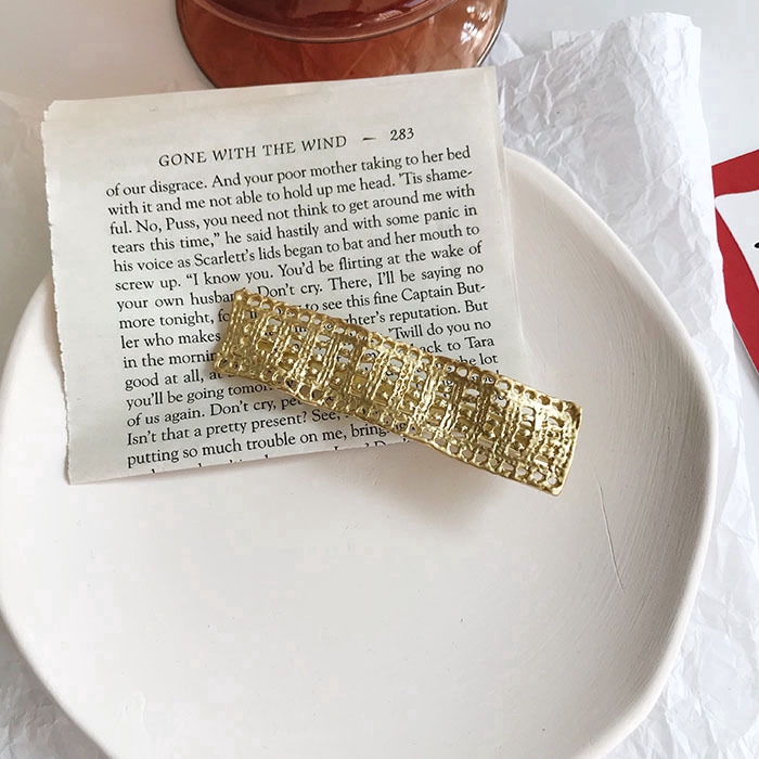 Kẹp Tóc Hình Nơ Phối Dây Xích Bằng Kim Loại Phong Cách Âu Mỹ Cổ Điển Thời Trang