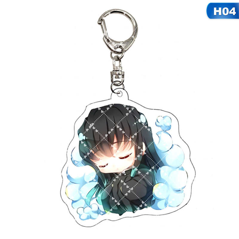 flowersqueen Móc chìa khóa phong cách nhân vật hoạt hình dễ thương độc đáo