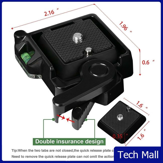 Camera Camcorder Tripod Monopod Ball Head Quick Release Plate Clamp Adapter