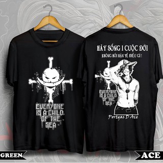Áo thun one piece ACE ảnh thật
