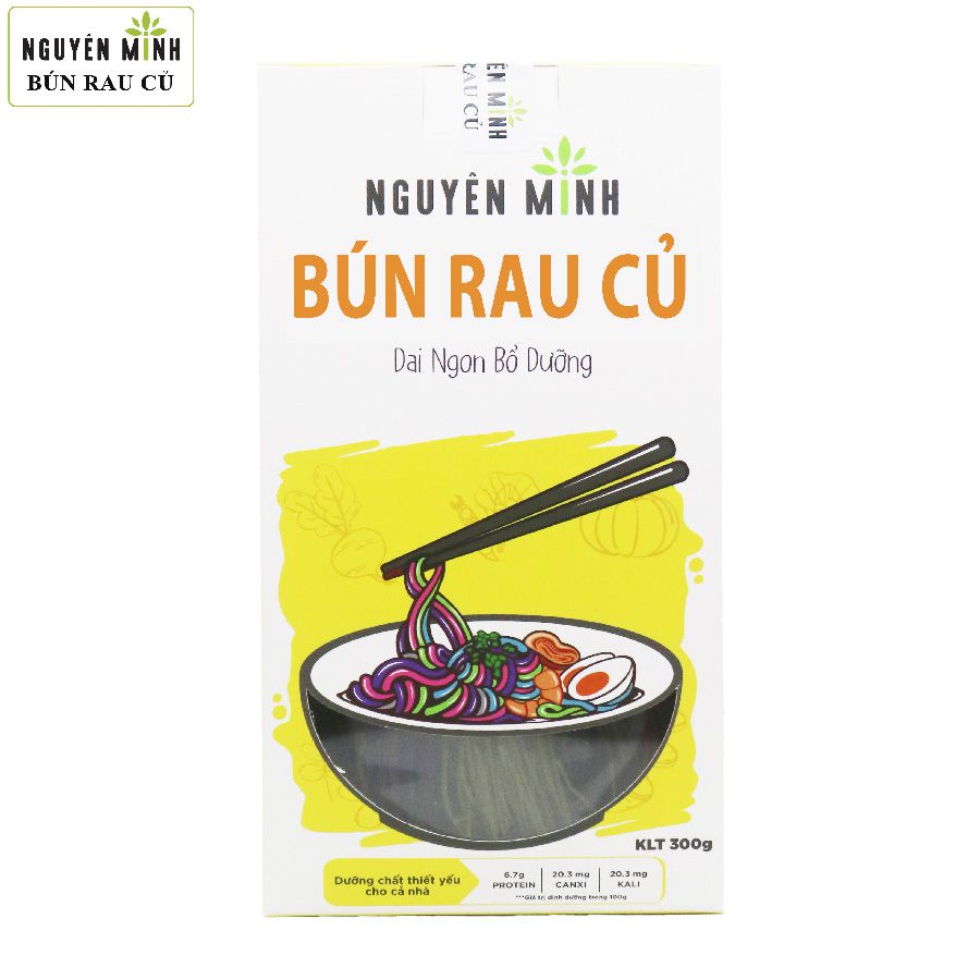 Bún rau củ Nguyên Minh( Moris) 300g - Tổng hợp 5 vị rau củ, dai ngon bổ dưỡng, món ngon cho cả nhà.