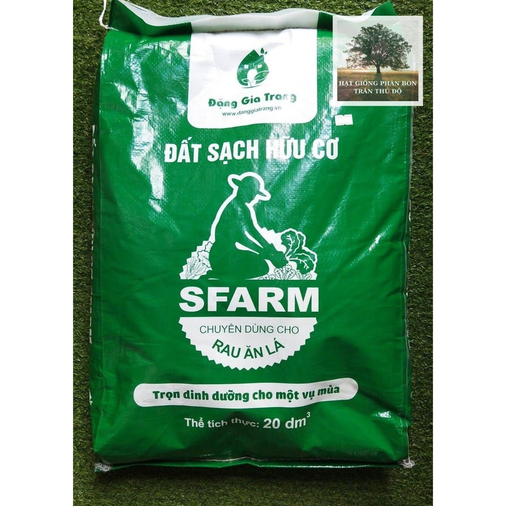 ĐẤT SẠCH TRỒNG RAU ĂN LÁ HỮU CƠ SFARM 20DM3