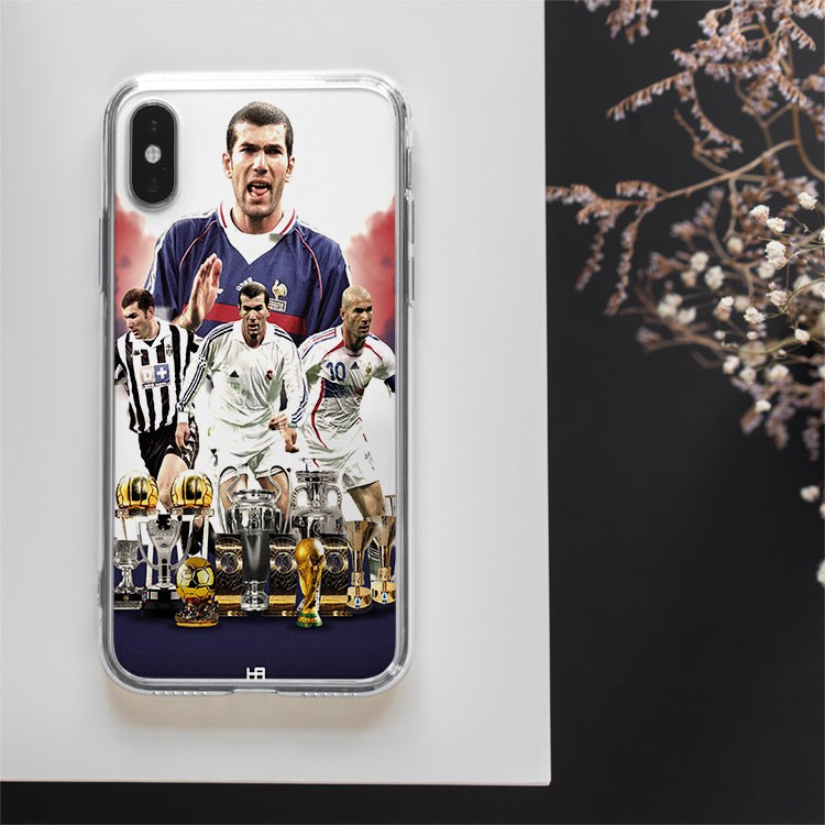 Ốp di động sự nghiệp Zinedine Zidane cùng các cúp iPhone 7 7P 8 8P X Max 11 12 Pro Max  FOO20210220