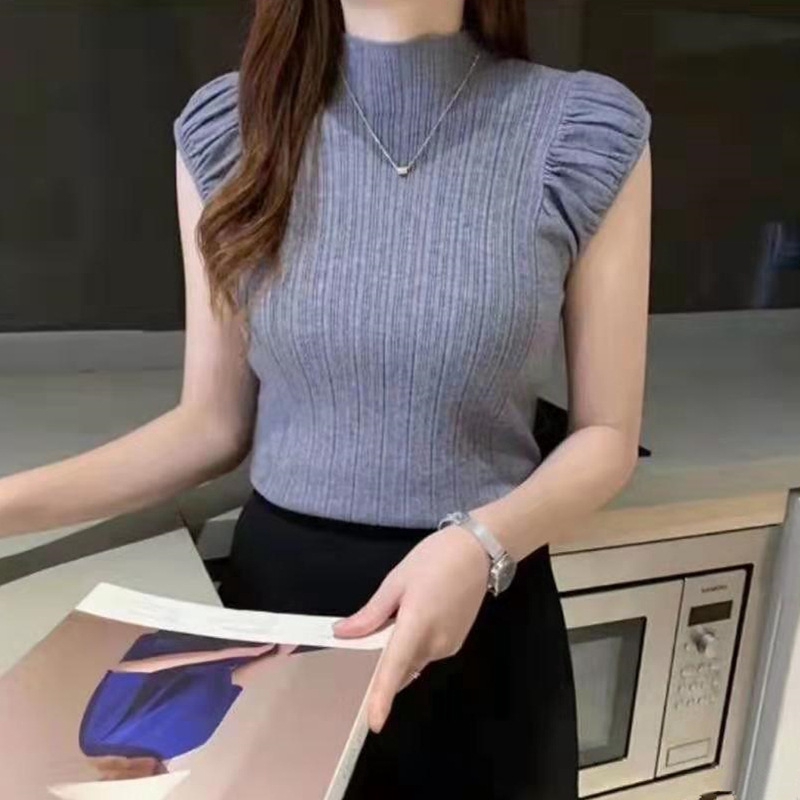 Áo len sát nách cổ lọ màu sắc đơn giản cho nữ | BigBuy360 - bigbuy360.vn