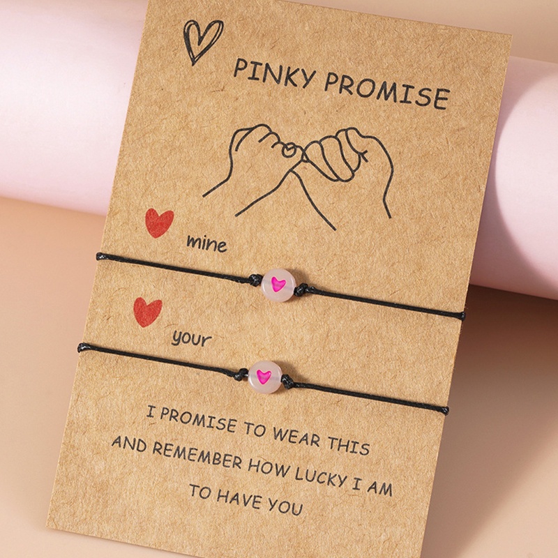 Set 2 Vòng Tay Hạt Mặt Thẻ May Mắn Cho Cặp Đôi