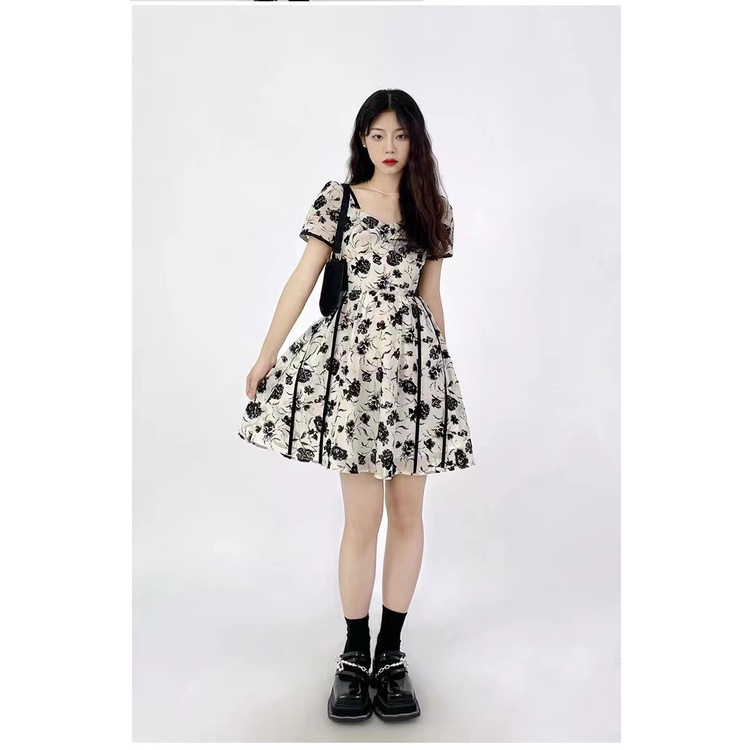 đầm dài đầm bigsize nữ đầm nữ váy hoa nhí vintage váy tiểu thư sang chảnh váy cổ v đầm đi tiệc váy nữ xinh váy đi chơi váy ngắn