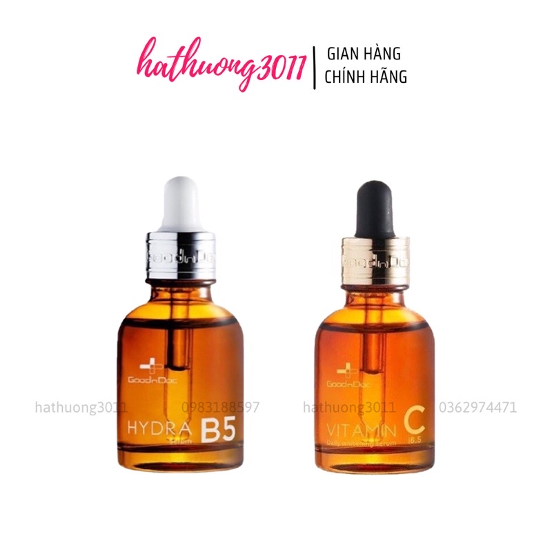 Tinh Chất , Serum Dưỡng Ẩm, Sáng Da GOODnDOC HYDRA B5 + C 30ml