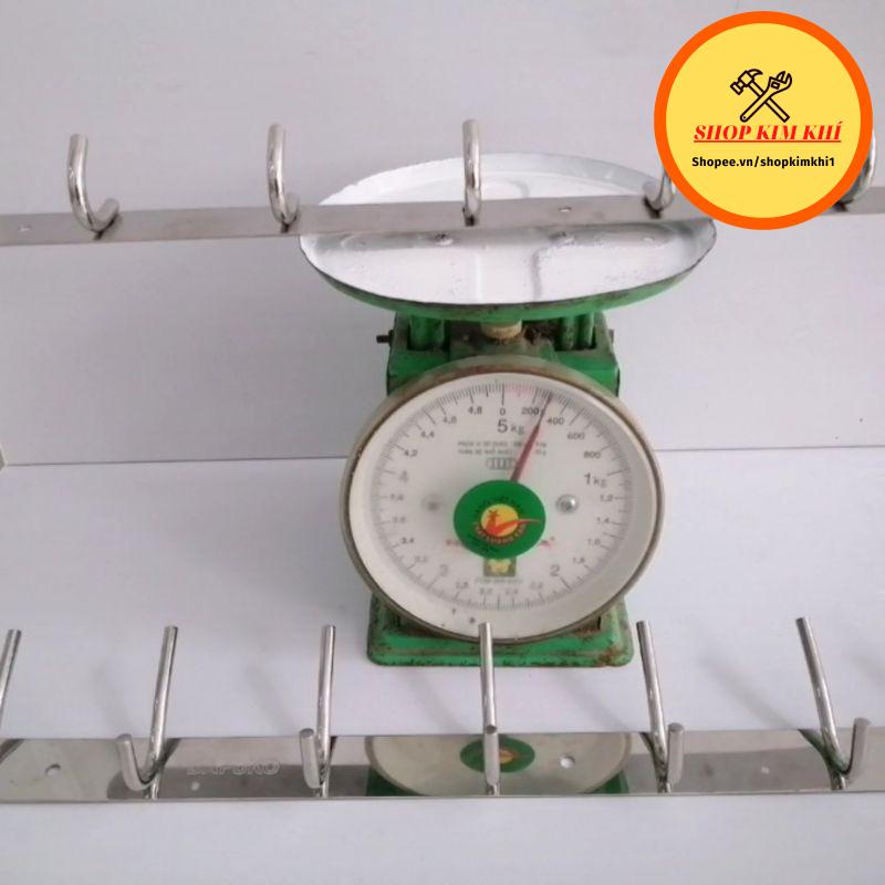 Móc giá treo quần áo gắn tường inox 7 và 9 mấu tặng vít