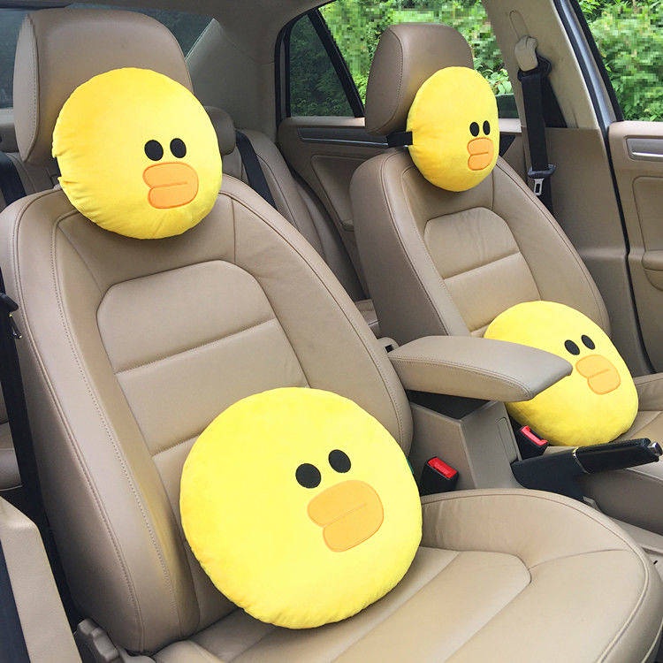 Gối tựa đầu/ tựa lưng hình hoạt hình dùng trên xe hơi tiện lợi