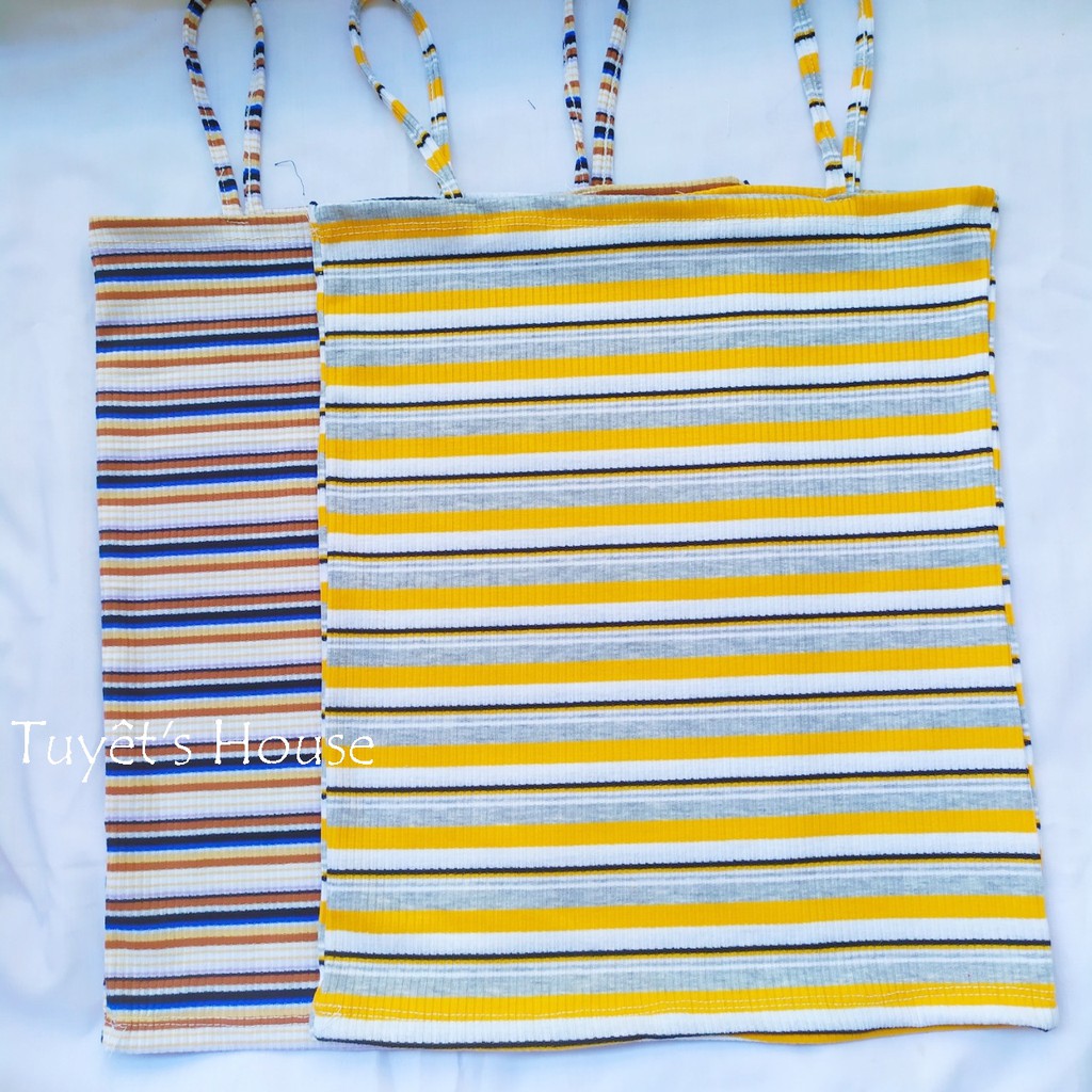 Áo 2 dây ngang sọc đẹp hot LaCa Store, áo dây sợi bún sọc nhiều màu G6-1 | BigBuy360 - bigbuy360.vn