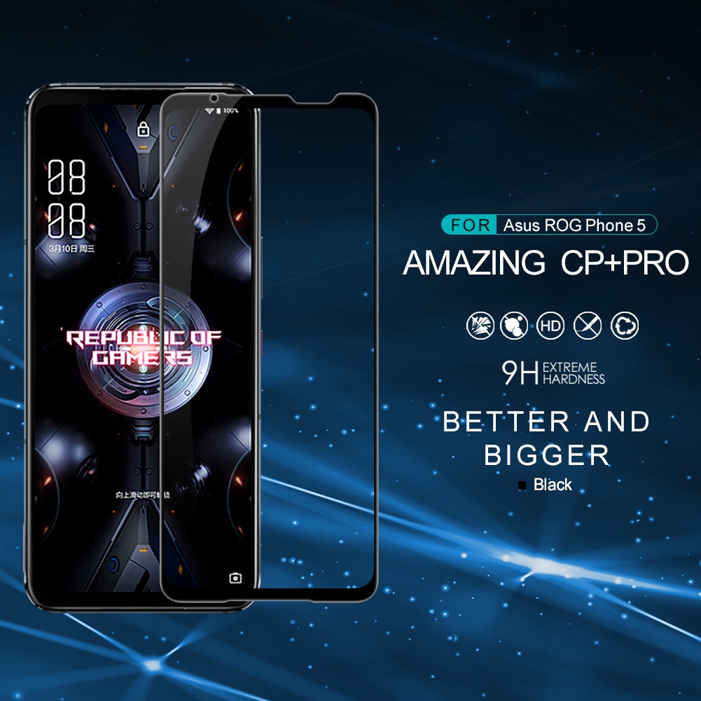 Ốp Điện Thoại Kính Cường lực Nillkin Cho Asus ROG Phone 2 3 5 5S 6 Pro Strix / Asus ROG Phone III Strix Nillkin CP + Pro