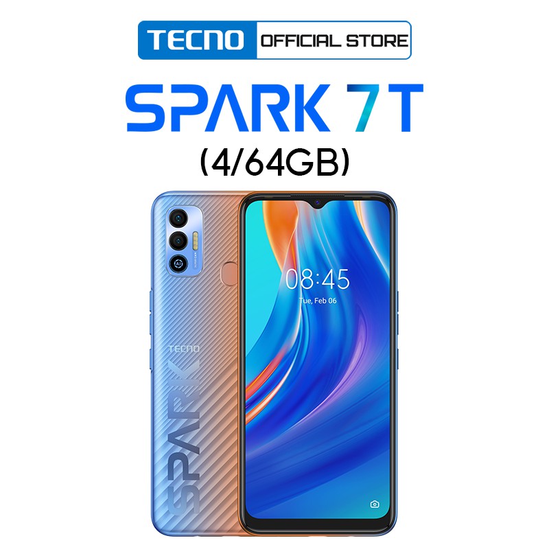 Điện thoại TECNO SPARK 7T | 4GB/64GB | Pin 6000 maH | Camera kép 48MP | HÀNG CHÍNH HÃNG