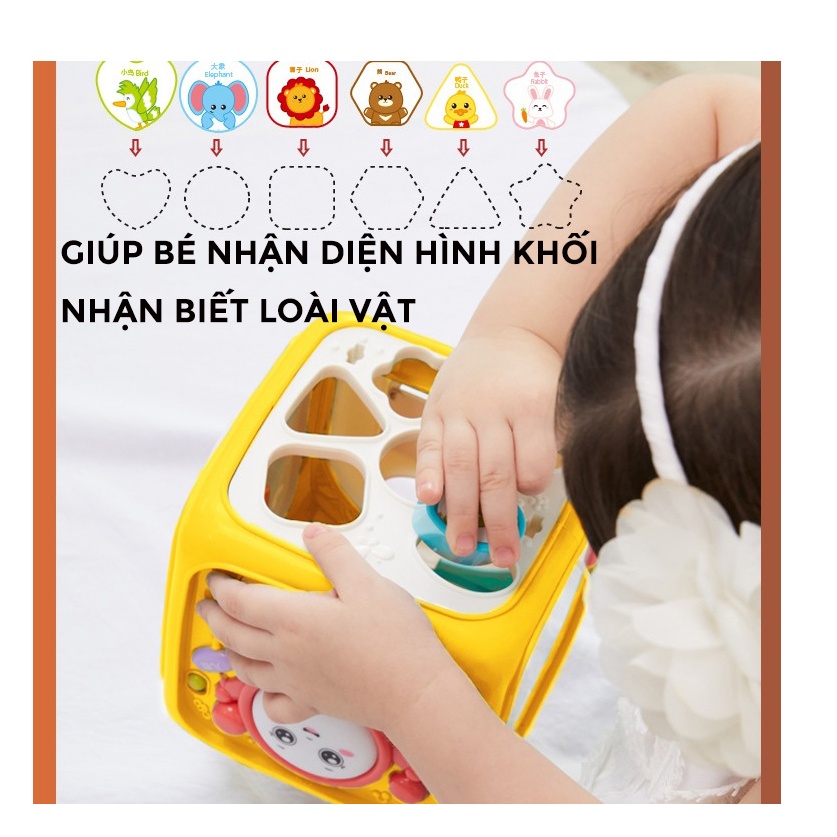 Đồ chơi Hộp âm nhạc đa năng cho bé có 6 mặt đàn mô hình khối Lập phương giáo dục sớm phát triển tư duy  LP3558 SUVADO