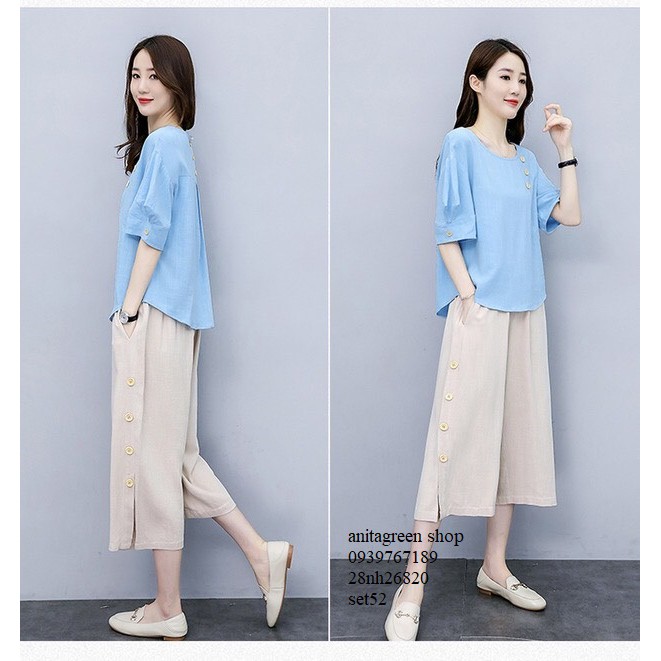 nh26820-SET ÁO TAY PHỒNG QUÀN ỐNG RỘNG | BigBuy360 - bigbuy360.vn