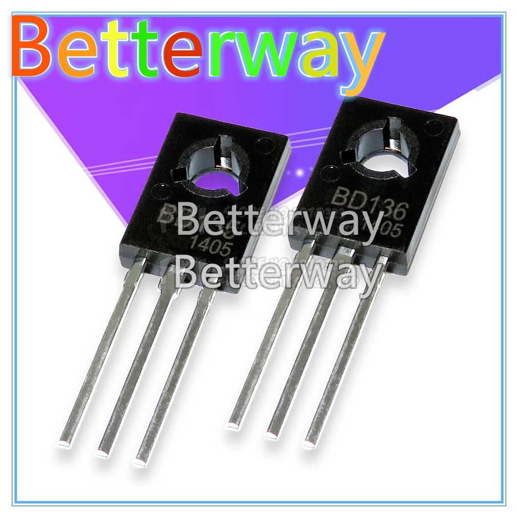 10 CÁI BD135 BD136 BD138 BD131 BD132 BD137 BD139 BD140 TO-126 NPN Power Triode Transistor mới và Bet