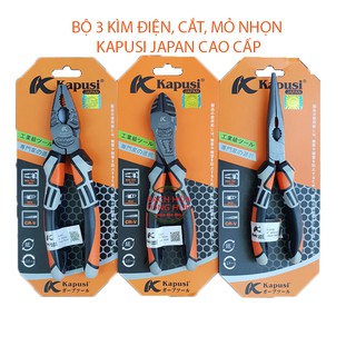 Kìm, Bộ 3 Kìm Điện Kapusi 8 Inch Loại Tốt - Kìm Tiêu Chuẩn Đức