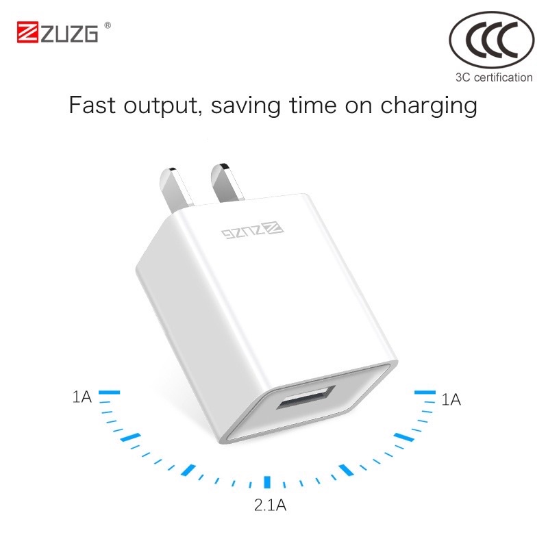 Cóc Sạc Nhanh ZUZG 10W cổng kết nối USB chính hãng