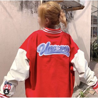 /UNCOVER/ Varsity jacket Đỏ