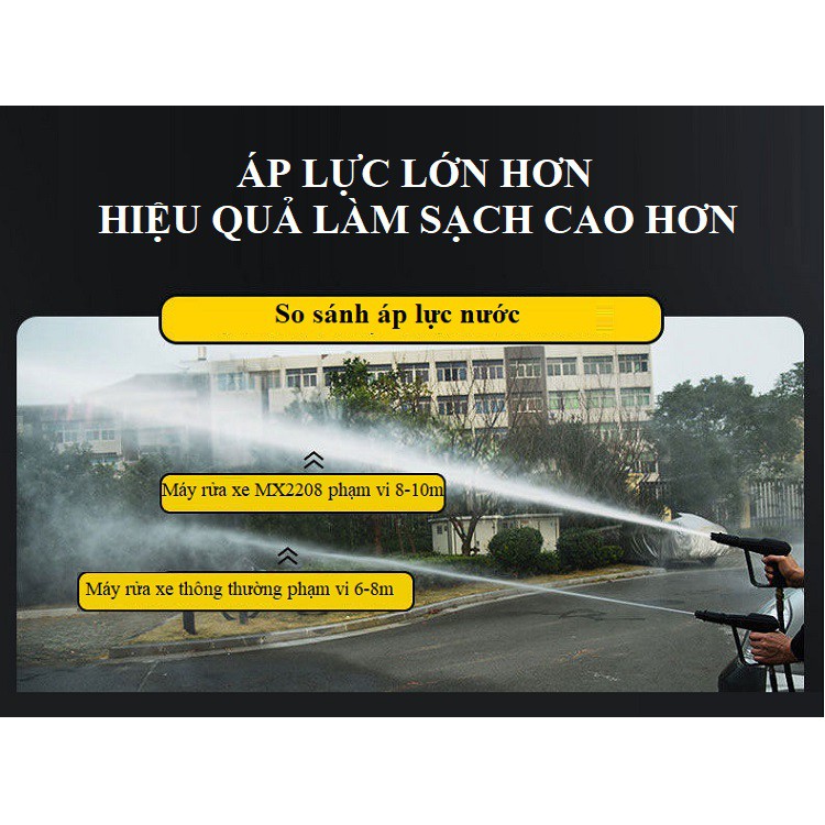 Máy rửa xe mini gia đình❤️FREESHIP❤️máy rửa xe cao áp công suất mạnh 2600W có thể chỉnh áp,bộ máy xịt tưới cây