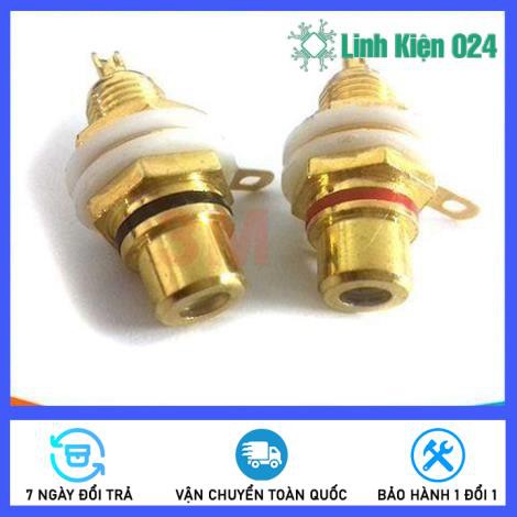 Jack nối hoa sen 3.5mm hai màu đen đỏ tùy chọn