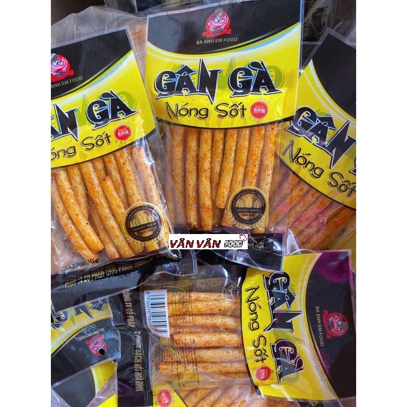 Gói Snack Gân Gà Nóng Sốt Dai Ngon Đồ Ăn Vặt Cay Cổng Trường Cho Lứa Tuổi