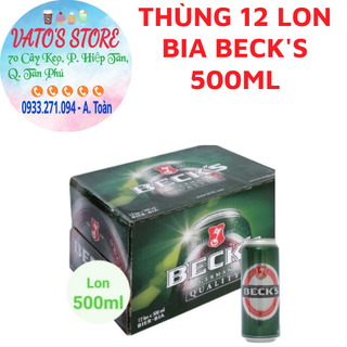 Thùng 12 Bia Beck's 500ml / Lốc 6 lon Bia Beck's 500ml