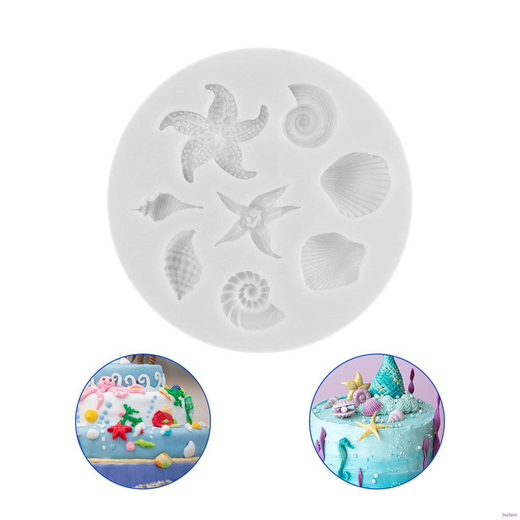 Khuôn Silicone Tạo Hình Làm Bánh Kẹo Hình Vỏ Sò 3d
