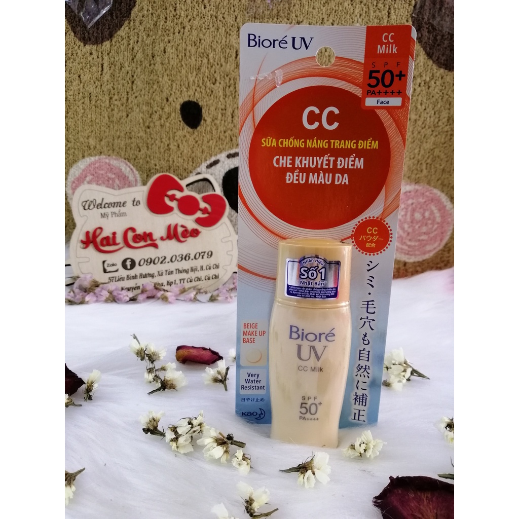 kem chống nắng lót trang điểm CC Bioré SPF50 30ml