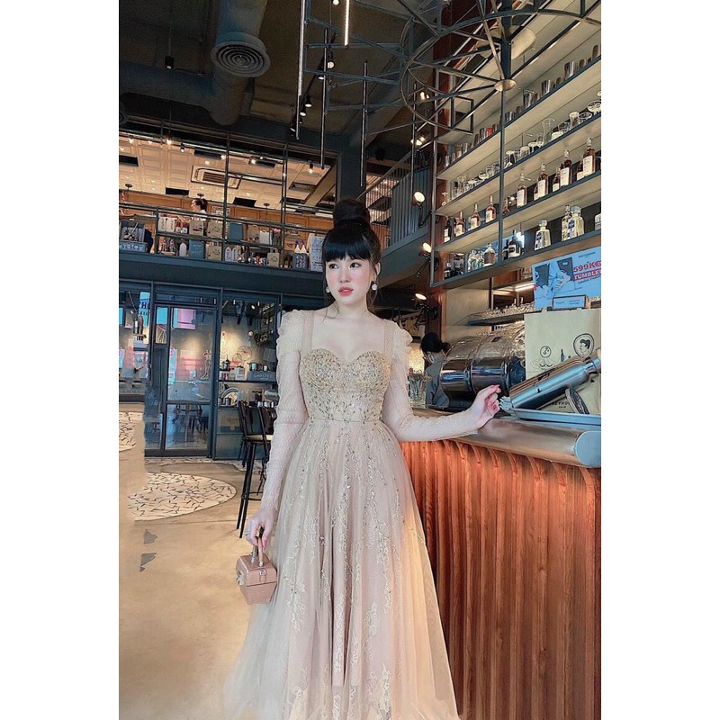 ĐẦM XOÈ TAY DÀI KẾT LÚA ( ảnh và video thật 1000% )