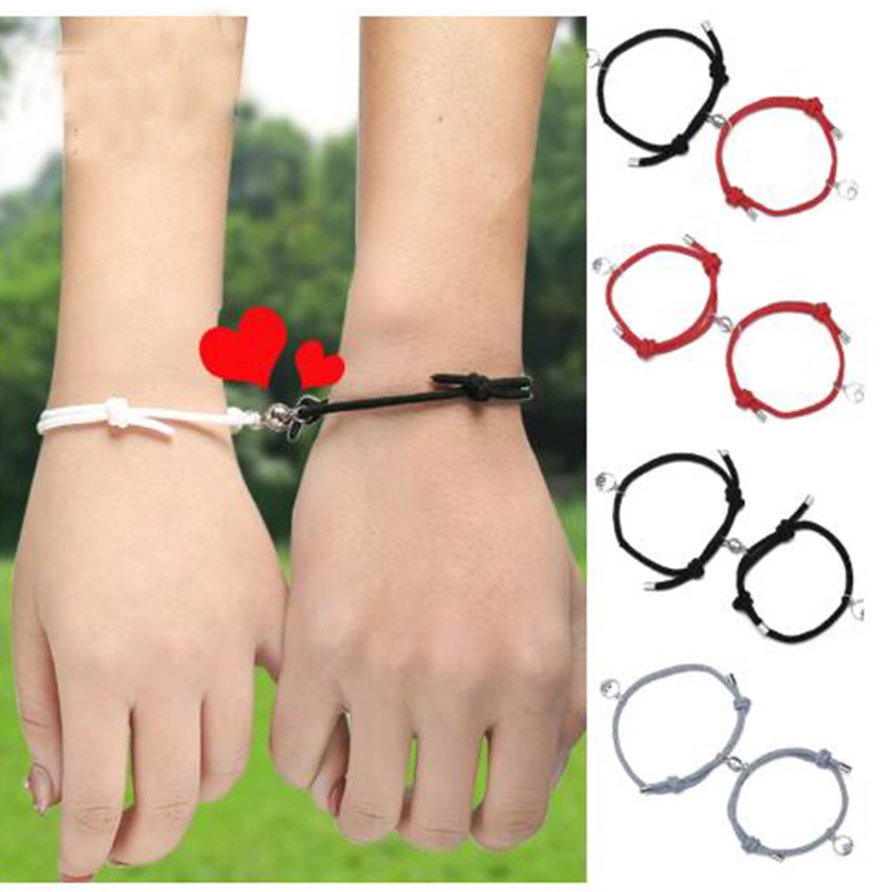 Set 2 Vòng Tay Dây Bện Mặt Sư Tử Nhỏ Dễ Điều Chỉnh Cho Cặp Đôi