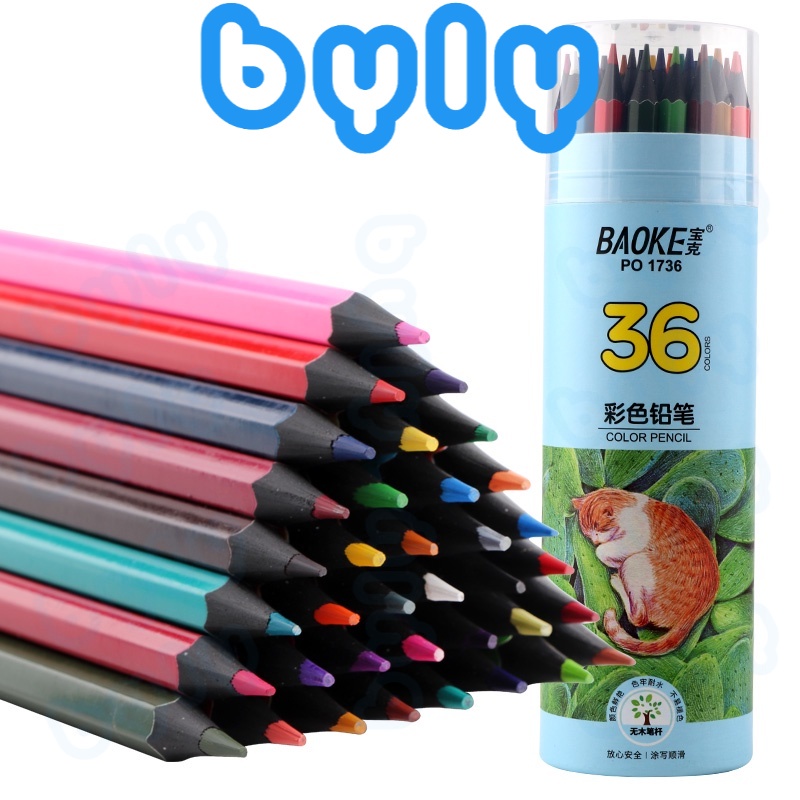 Bút chì màu hình chú mèo Baoke  PO1712 - PO1718 - PO1724 - PO1736 - PO1748