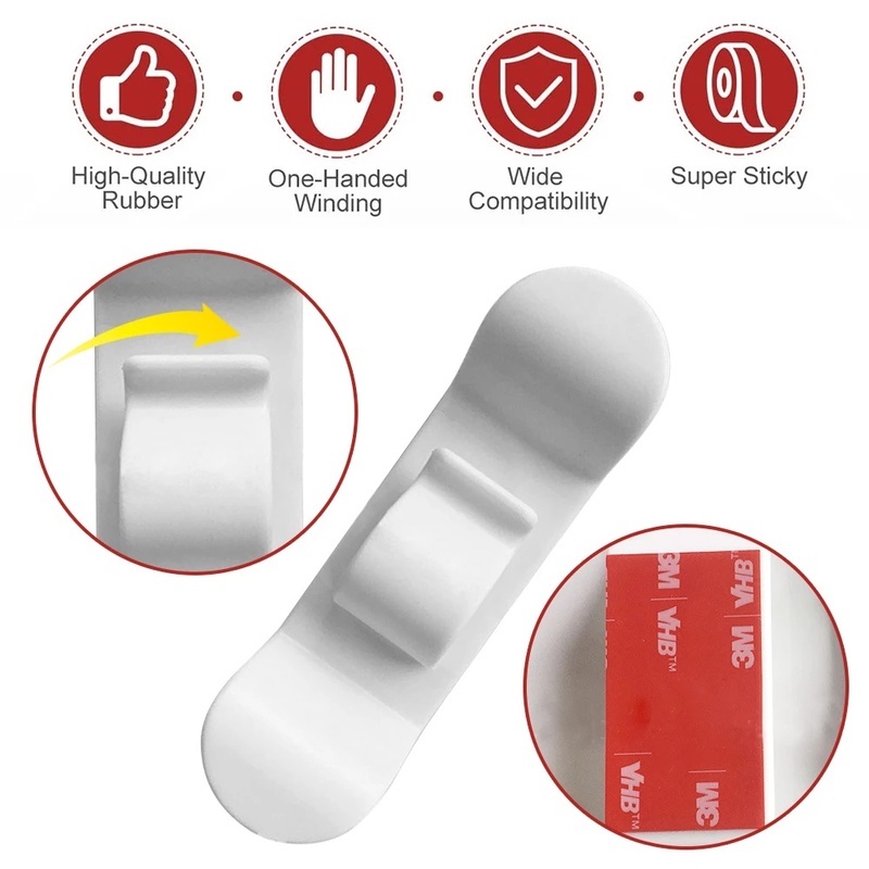 Giá Đỡ Cố Định Dây Cáp Dữ Liệu Tự Dính Bằng Silicon An Toàn Tiện Lợi Dành Cho Gia Đình