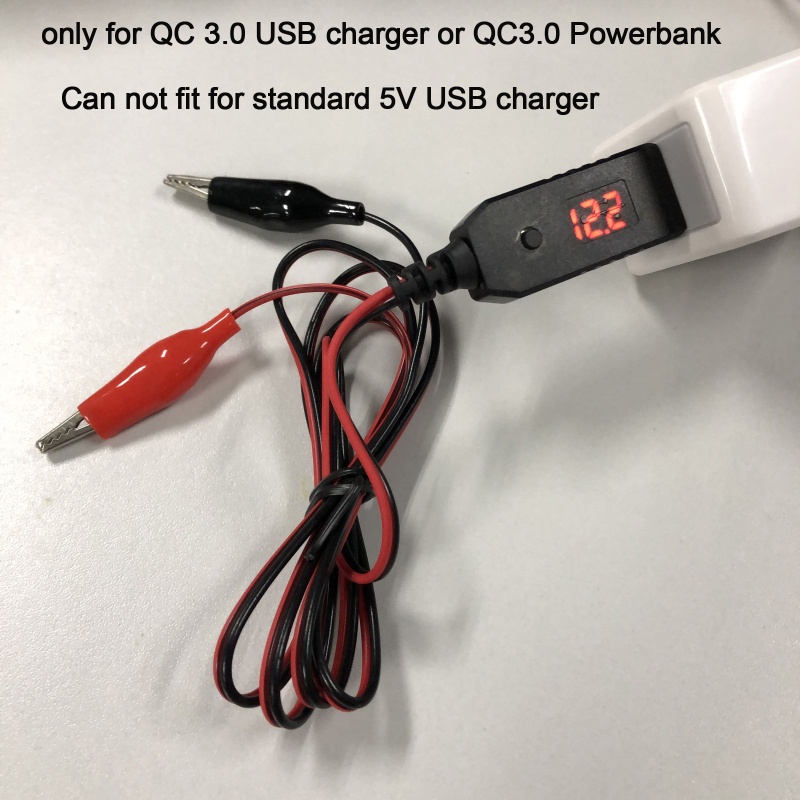 Cáp Nguồn QC3 0 USB Sang 5V 6V 8 4V 12V Cho Bộ Đàm Đèn LED