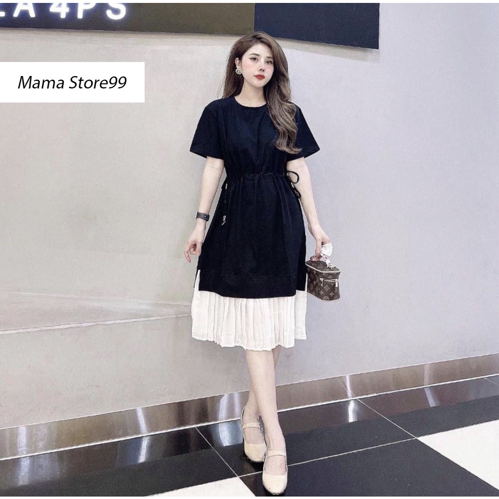 Váy Bầu Mùa Hè,Đầm Thiết Kế Đẹp Chất Coton,Phối Dây Thắt Eo Tùy Chỉnh Vùng Bụng Tiện Lợi,Thoải Mái V0087 Mama Store99