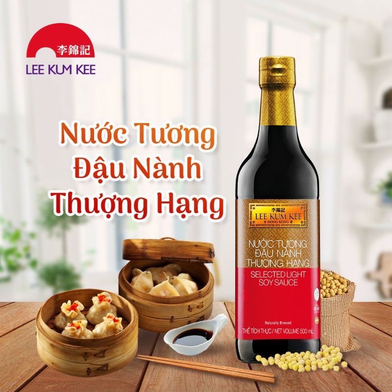 Nước tương đậu nành thượng hạng Lee Kum Kee 500ml