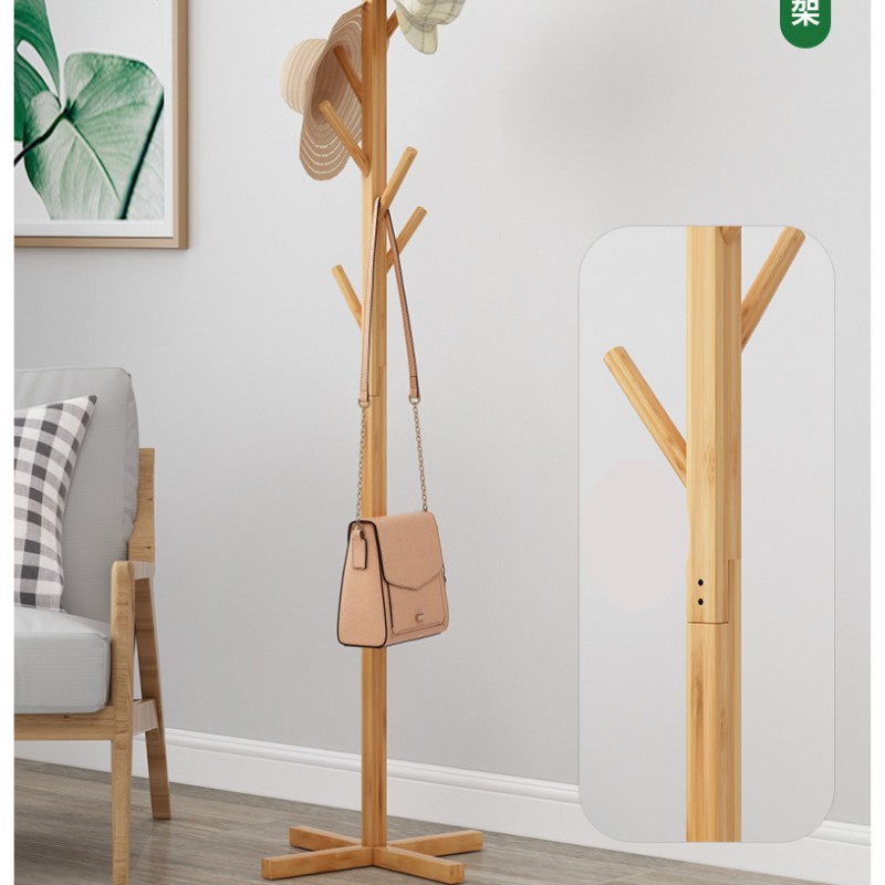 Cây Treo Quần Áo Đứng Bằng Gỗ Thông Standing Hanger - Kệ Sào Treo Đồ Đứng Nội Thất Phong Cách Hàn Quốc KT 150x45x45cm