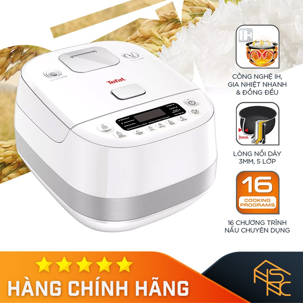 (Hàng trưng bày) Nồi cơm điện cao tần Tefal RK808168 dung tích 1.5l - Thương hiệu Pháp