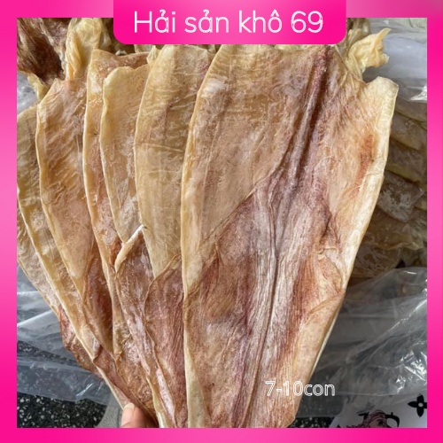 Mực khô Cà Mau 7-10con/kg, Ép chân không gói 500g - Hải sản khô 69.