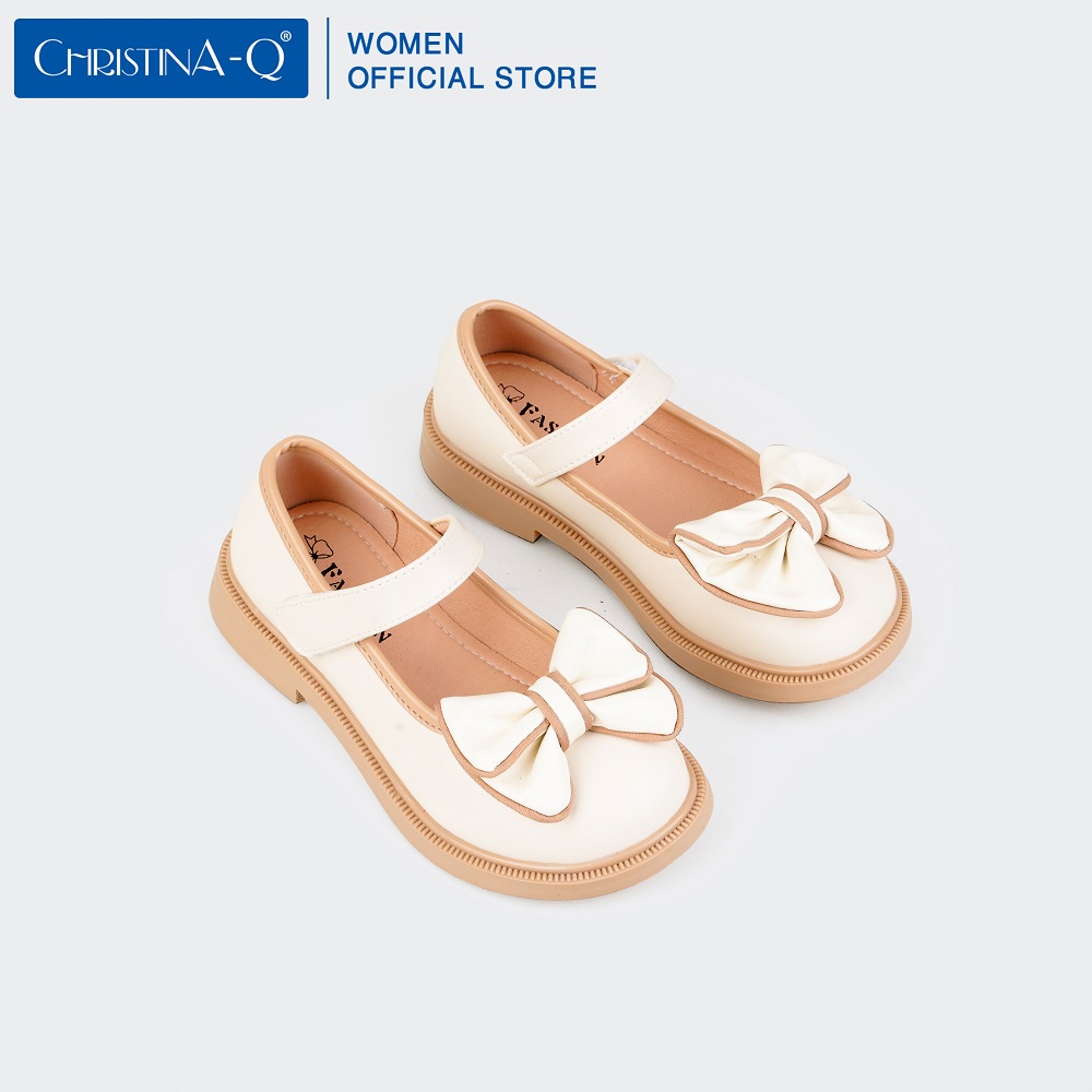 Giày Búp Bê Bé Gái Phối Màu Nơ ChristinA-Q GTE338