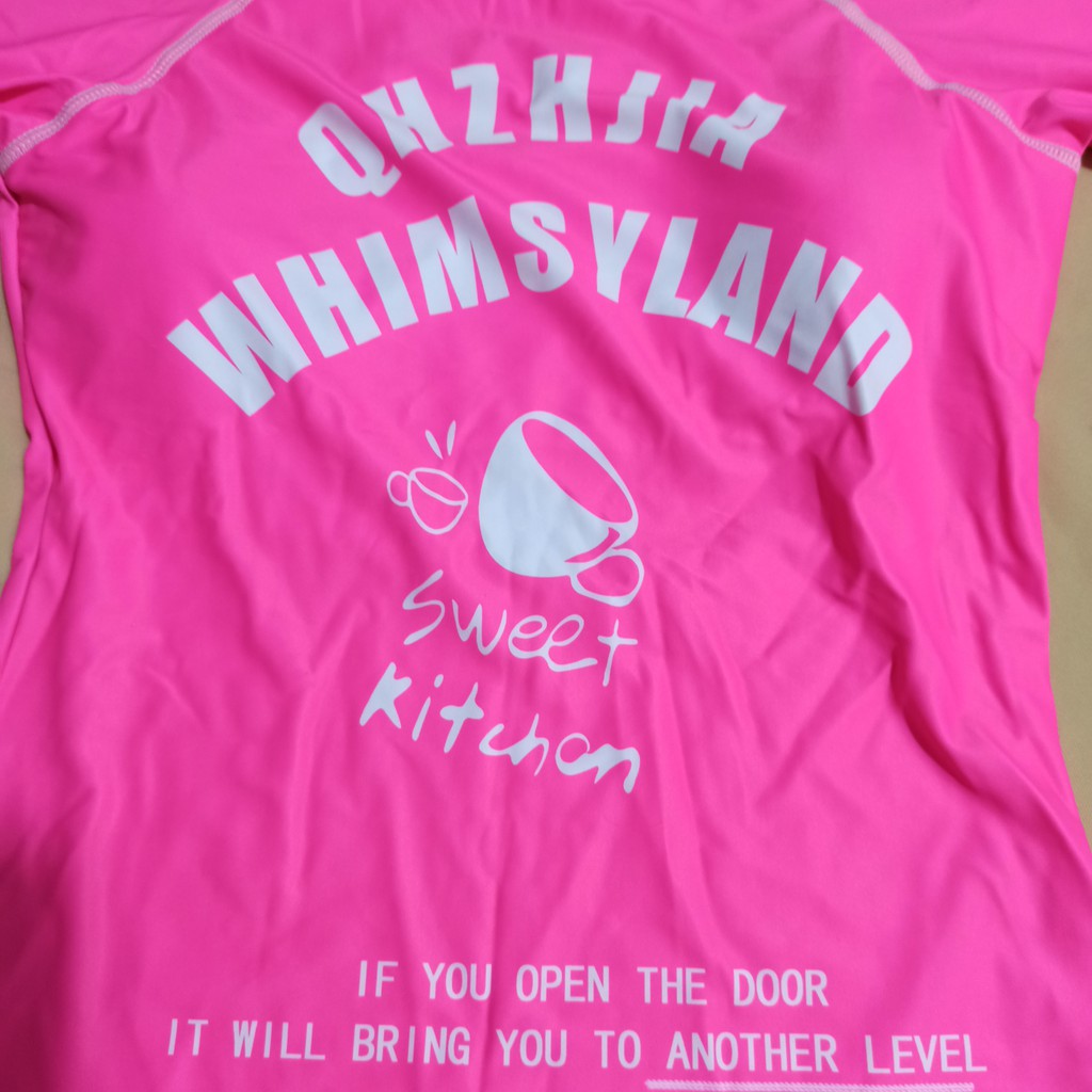 Áo bơi nữ dài tay thun lạnh đẹp màu hồng phong cách thể thao hàn - ảnh thật | BigBuy360 - bigbuy360.vn