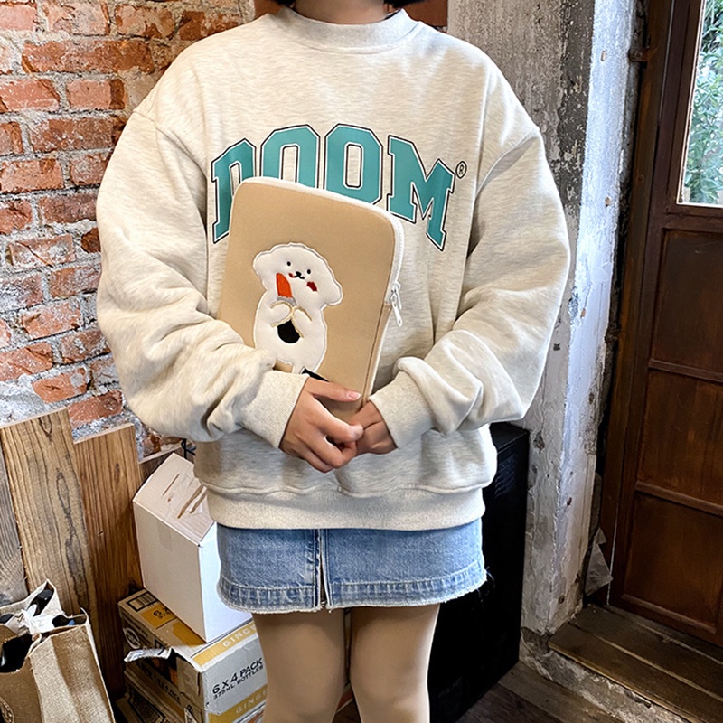 Túi Xách Tay Đựng Son Môi Vân Lông Cừu Kiểu Hàn Quốc Dễ Thương Cho Nữ