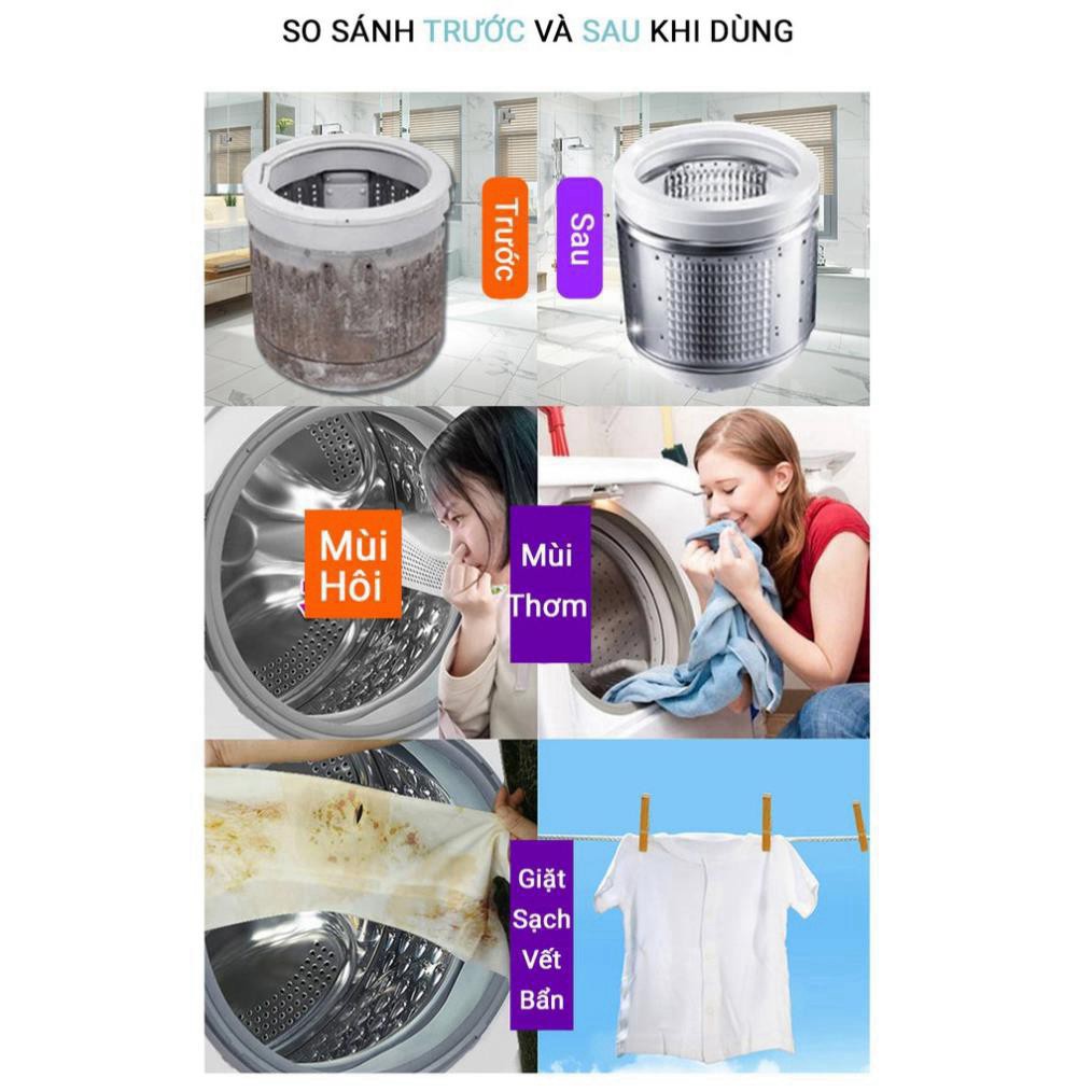 [Sản Phẩm Loại 1] Hộp 12 Viên vệ sinh lồng máy giặt tẩy rửa khử mùi