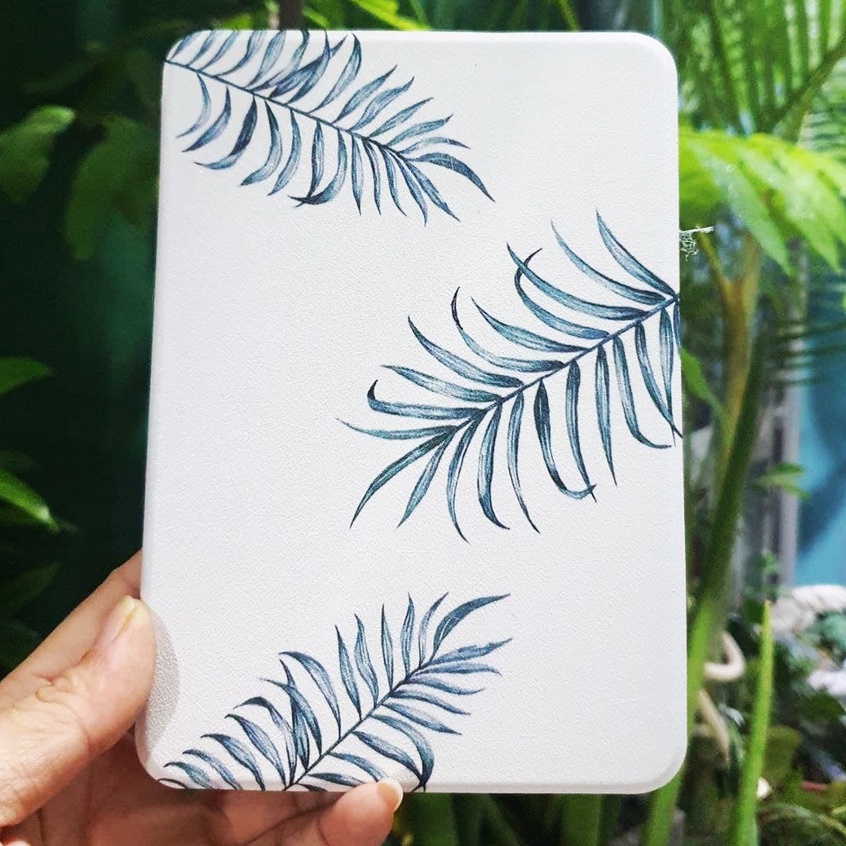 Bao Da Kindle Paperwhite 4 Hít Nam Châm Hoạ Tiết Phong Cách Mùa Thu Giả Da Trơn Mịn - Phụ Kiện Xaha
