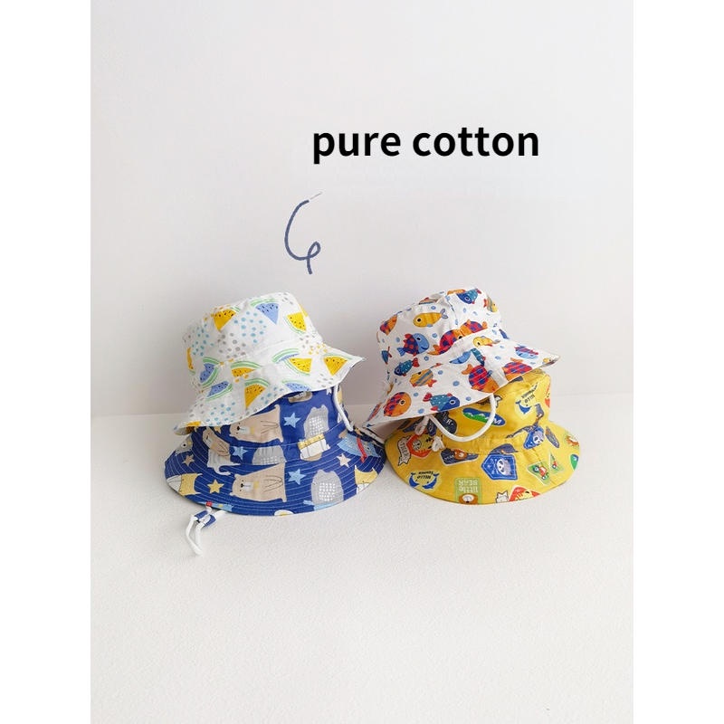 Nón Tai Bèo Vải Cotton Mỏng Thời Trang Đi Biển Cho Bé