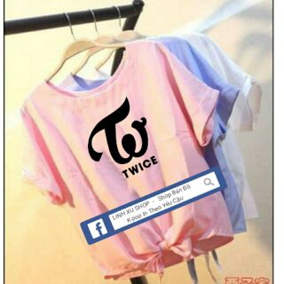 Áo TWICE crotop in theo yêu cầu