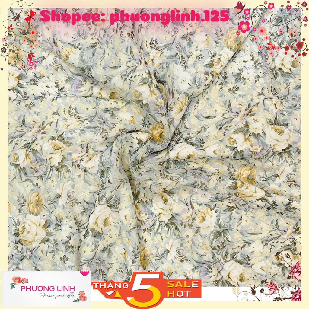 VÁY TƠ BÈO NGỰC CHUN VAI HOA XANH | BigBuy360 - bigbuy360.vn