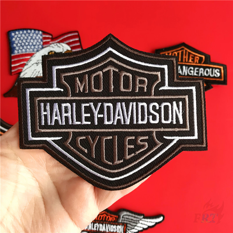 Miếng vá ủi thêu họa tiết xe mô tô Harley-Davidson