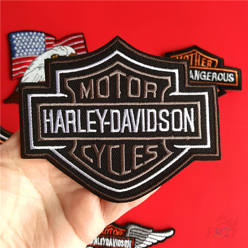 1 Sticker Ủi Thêu Hình Xe Mô Tô Harley-Davidson