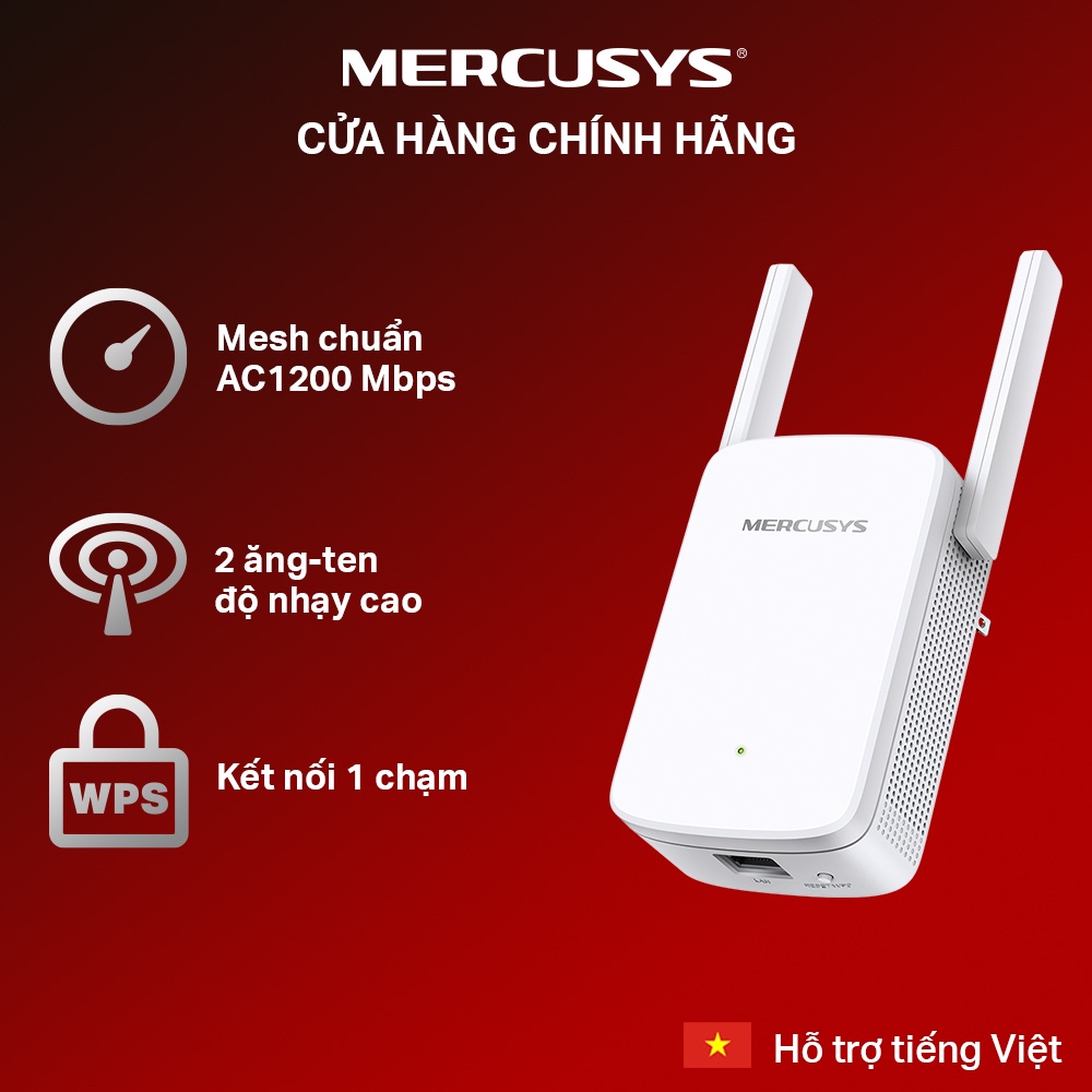 [Hỏa tốc] Bộ Mở Rộng Sóng Wifi Mercusys ME30 Chuẩn AC 1200Mbps