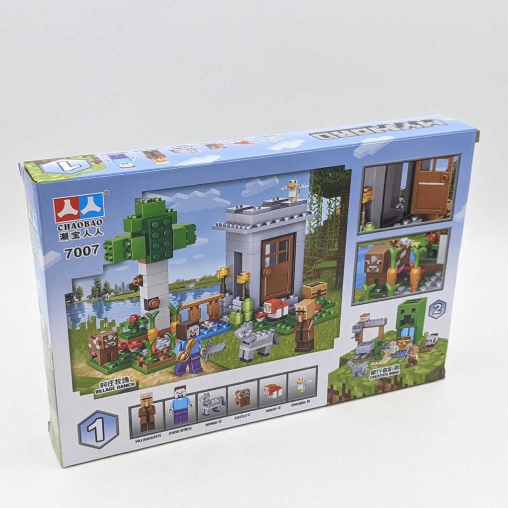 [Khai trương giảm giá] Bộ LEGO Minecraft 280 miếng ghép - Lắp ráp mô hình MY WORLD